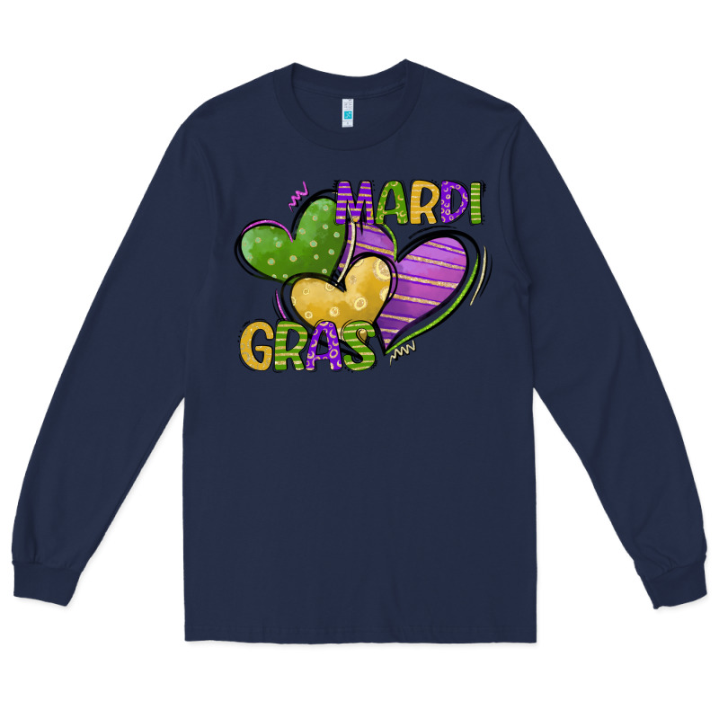 Mardi Gras Heart Long Sleeve Tee by CowGirlArtShop | Teevron
