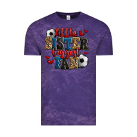 Cloud Purple little sister biggest fan soccer Vintage Tee - Jasminsmagicworld