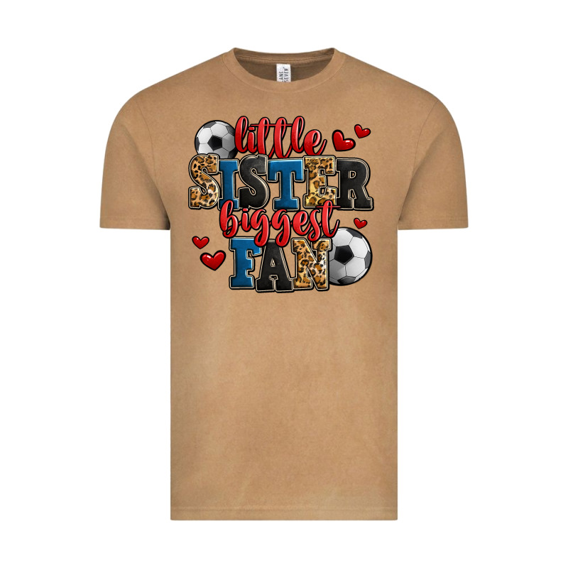 Little Sister Biggest Fan Soccer Vintage Tee by Jasminsmagicworld | Teevron