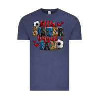 Vintage Denim little sister biggest fan soccer Vintage Tee - Jasminsmagicworld