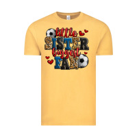 Vintage Mustard little sister biggest fan soccer Vintage Tee - Jasminsmagicworld