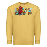 Antique Gold love rooster head Premium Sweatshirt - LillyAllenDesigns