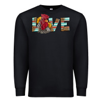 Black love rooster head Premium Sweatshirt - LillyAllenDesigns