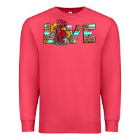 Cardinal love rooster head Premium Sweatshirt - LillyAllenDesigns