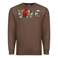 Chestnut love rooster head Premium Sweatshirt - LillyAllenDesigns