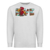 Dove Grey love rooster head Premium Sweatshirt - LillyAllenDesigns
