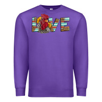 Purple love rooster head Premium Sweatshirt - LillyAllenDesigns