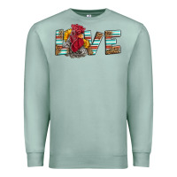 Seafoam love rooster head Premium Sweatshirt - LillyAllenDesigns