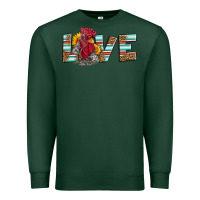Sports Green love rooster head Premium Sweatshirt - LillyAllenDesigns