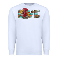 White love rooster head Premium Sweatshirt - LillyAllenDesigns