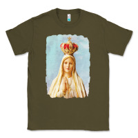 Army Green our lady of fatima Classic Tee - tuanDangUi