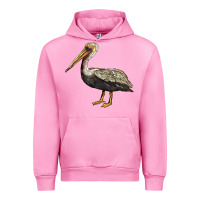 Fuchsia Pink louisiana state bird pelican Urban Hoodie - BarkalooDesign