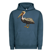 Pigment Midnight Navy louisiana state bird pelican Urban Hoodie - BarkalooDesign