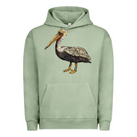 Pigment Oil Green louisiana state bird pelican Urban Hoodie - BarkalooDesign