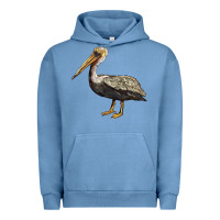 Pigment Pebble Blue louisiana state bird pelican Urban Hoodie - BarkalooDesign