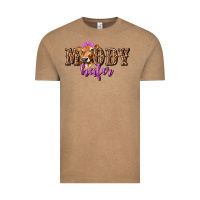 Vintage Coffee Moody Heifer with Leopard Vintage Tee - texasbilliewilder