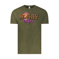 Vintage Olive Moody Heifer with Leopard Vintage Tee - texasbilliewilder