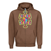 Chestnut Let s Grow Together Zipper Hoodie - CowhideDigitalArt