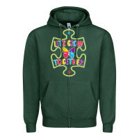 Sports Green Let s Grow Together Zipper Hoodie - CowhideDigitalArt