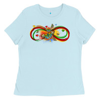 Baby Blue butterfly infinity symbol autism Ladies Tee - LillyAllenDesigns