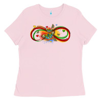 Bubblegum Pink butterfly infinity symbol autism Ladies Tee - LillyAllenDesigns
