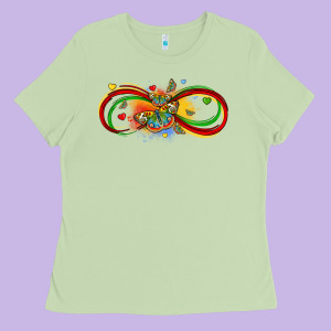Butterfly Infinity Symbol Autism Ladies Tee Designed By Lillyallendesigns