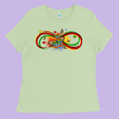 Butterfly Infinity Symbol Autism Ladies Tee Designed By Lillyallendesigns