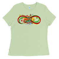 Matcha butterfly infinity symbol autism Ladies Tee - LillyAllenDesigns