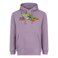 Lavender red eyed tree frog Heavyweight Hoodie - LillyAllenDesigns