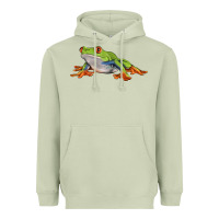 Matcha red eyed tree frog Heavyweight Hoodie - LillyAllenDesigns