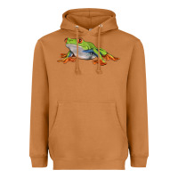 Meerkat red eyed tree frog Heavyweight Hoodie - LillyAllenDesigns