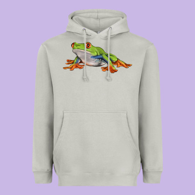 Red Eyed Tree Frog Heavyweight Hoodie Designed By Lillyallendesigns