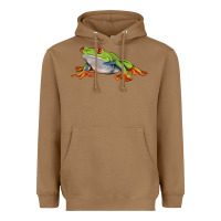 Toasted Coconut red eyed tree frog Heavyweight Hoodie - LillyAllenDesigns