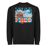 Black Born to be free Heavyweight Sweatshirt - FaDigitalArtStudio