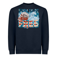 Navy Born to be free Heavyweight Sweatshirt - FaDigitalArtStudio