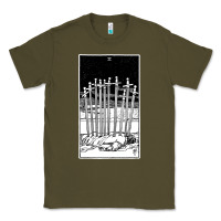 Army Green ten of swords   x of swords   tarot card   major arcana   fortune tell Classic Tee - tuanDangUi