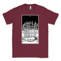 Burgundy ten of swords   x of swords   tarot card   major arcana   fortune tell Classic Tee - tuanDangUi