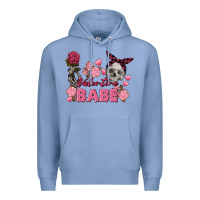 Colony Blue Valentine Babe Valentine's Day Skull Premium Hoodie - FaDigitalArtStudio
