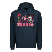 Navy Valentine Babe Valentine's Day Skull Premium Hoodie - FaDigitalArtStudio