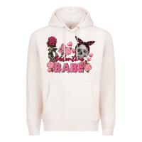 Pale Pink Valentine Babe Valentine's Day Skull Premium Hoodie - FaDigitalArtStudio