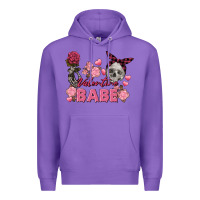 Purple Valentine Babe Valentine's Day Skull Premium Hoodie - FaDigitalArtStudio