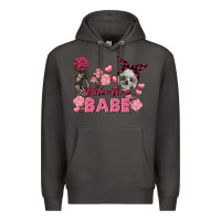 Smoke Valentine Babe Valentine's Day Skull Premium Hoodie - FaDigitalArtStudio