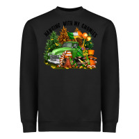 Black St. Patricks Day hanging with my gnomies Heavyweight Sweatshirt - FaDigitalArtStudio