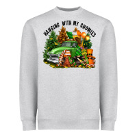 Heather Grey St. Patricks Day hanging with my gnomies Heavyweight Sweatshirt - FaDigitalArtStudio