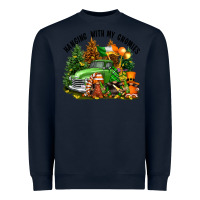 Navy St. Patricks Day hanging with my gnomies Heavyweight Sweatshirt - FaDigitalArtStudio