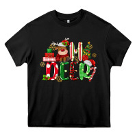 Black oh deer reindeer Heavy Core Tee - MaliasSmallBusiness