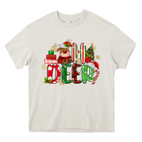 Cream oh deer reindeer Heavy Core Tee - MaliasSmallBusiness