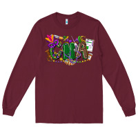 Burgundy cna mardi gras Long Sleeve Tee - CowGirlArtShop