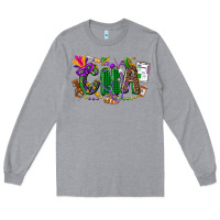Heather Grey cna mardi gras Long Sleeve Tee - CowGirlArtShop