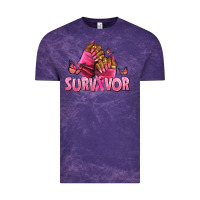 Cloud Purple Breast Cancer survivor afro nails Vintage Tee - NancyCooperArtShop